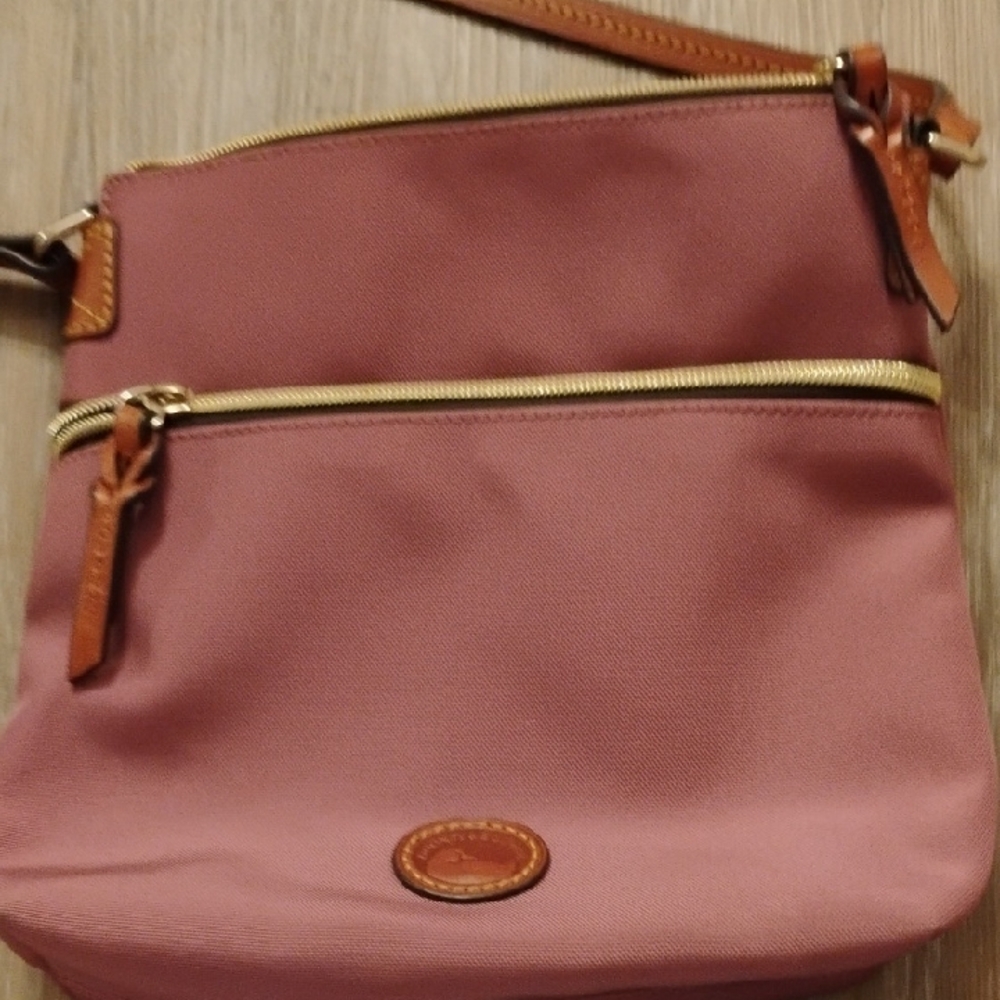 Dooney & Bourke Rose Shoulder Bag with Tan Accents